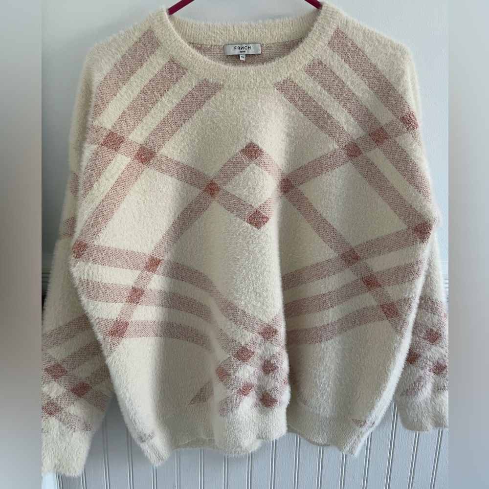 FRNCH Plaid Crew Neck Sweater